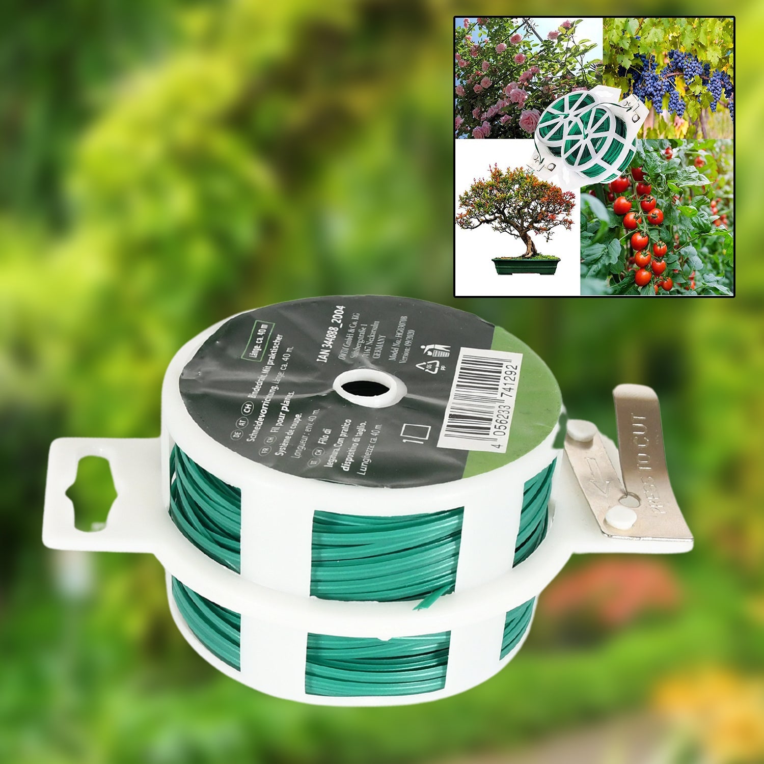 Garden Wire, Sturdy Plant Ties for Support, Garden Ties with Cutter for Tomatoes Vines, Plant Wire Tie Wire for Indoor, Outdoor, Home and Office Use (50 Mtr) Garden Wire, Sturdy Plant Ties for Support, Garden Ties with Cutter for Tomatoes Vines, Plant Wire Tie Wire for Indoor, Outdoor, Home and Office Use (50 Mtr)